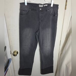 LOGO Boyfriend Charcoal Gray Jeans Size 14